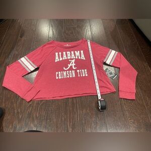 Alabama Crimson Tide Whimsical Striped Rhinestone Women Size Medium NEW